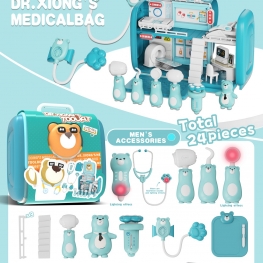 Dr. Xiong’s Medical Bag Toy Set - 24-Piece Kids Doctor Role Play Kit with Lights, Educational Pretend Play Medical Tools for Toddlers & Kids  