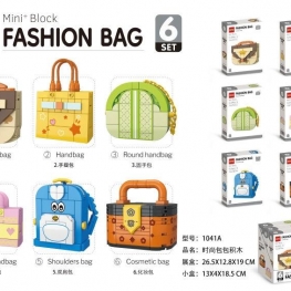 Mini+ Block Fashion Bag 6-Set – DIY Building Blocks for Kids, Creative Fashion Handbag Toy Sets for Girls