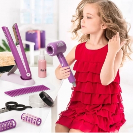 New toys children's play house toys simulation hair salon hair dryer scissors mirror toys.