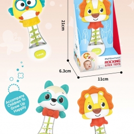 Adorable Animal Shaped Rocking Stick Toys: Fun & Sensory Development for Babies