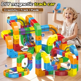 Magical Track Cube Children's Educational High-Speed ​​Train Toy for Boys and Girls, DIY Building Blocks, Birthday Gift