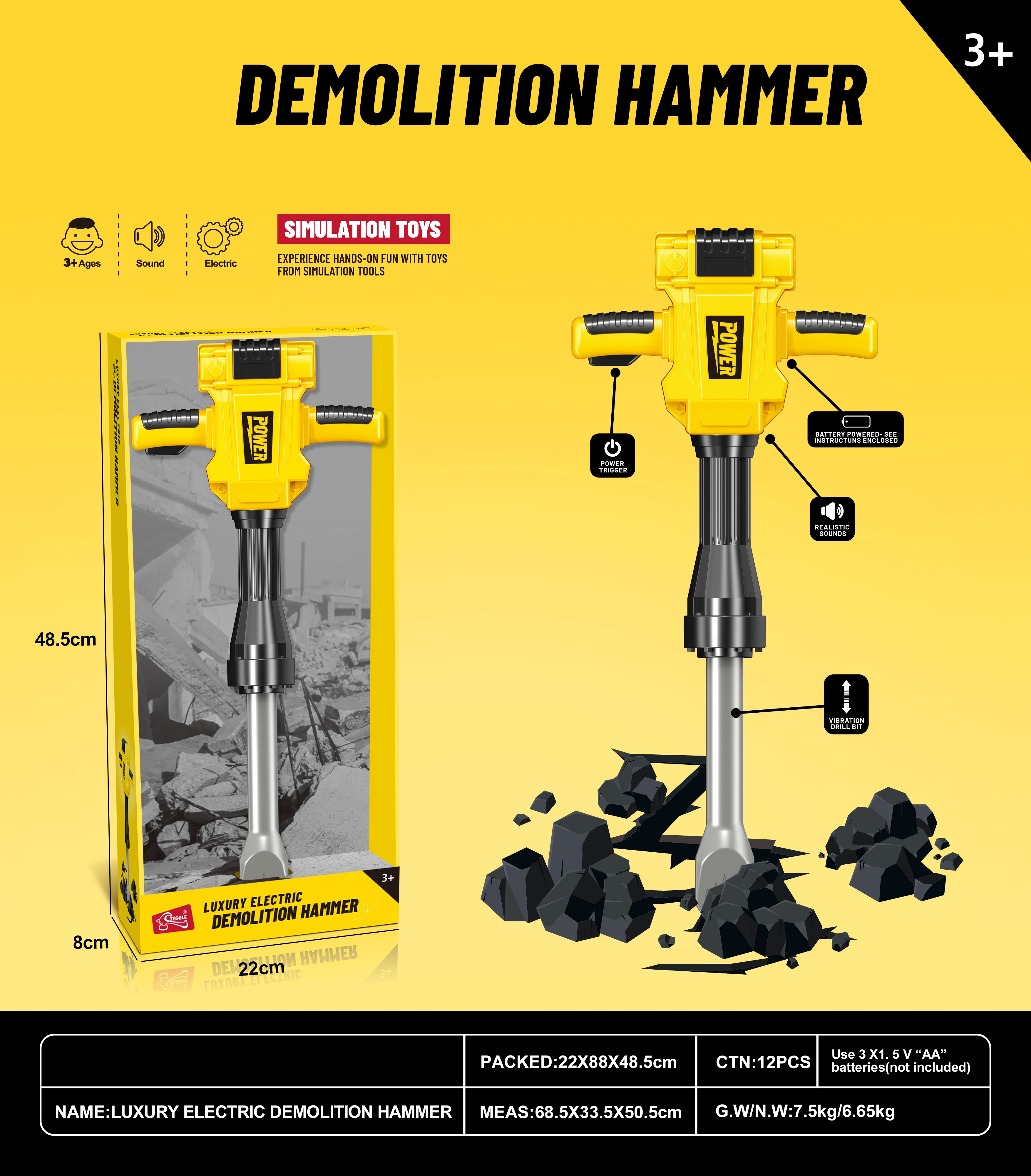 Power Drill Toy for 3+ K