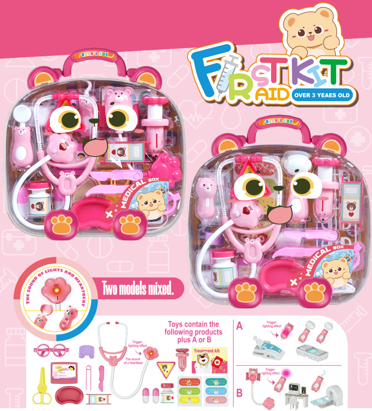 Pink fantasy bear doctor